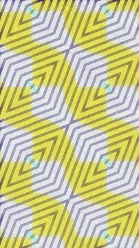 Colorful pattern with transformation of basic geometric shapes. Abstract art background. Digital seamless loop animation. 2d. Vertical