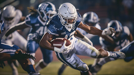 Great action photos of high school football player