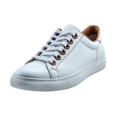 Pair Of White Sneakers Isolated On A White Background.