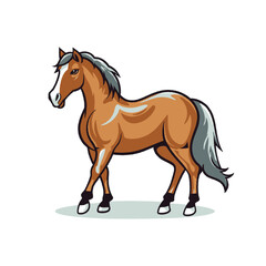 Obraz premium Minimalist Horse Vector Illustration