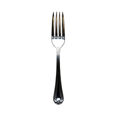 Polished Silver Fork Isolated On A White Background.