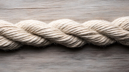 Obraz premium White Hemp Rope Texture Background with Rustic Sackcloth Canvas