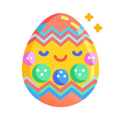 Decorated Easter egg with zigzag pattern