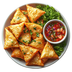 Delicious Crab Rangoon Dip isolated on transparent background
