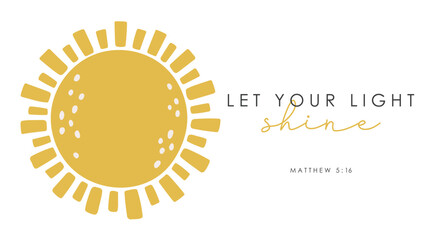 sun illustration vector, kids vector, baby design, sunshine poster, kids bible verse art	