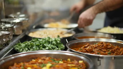 Obraz premium Curry restaurant kitchen