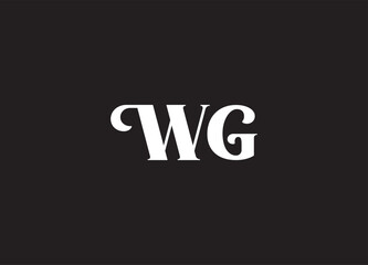 WG letter logo and initial logo design