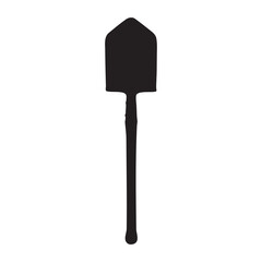 Tactical Camp Shovel Silhouette Vector Illustration