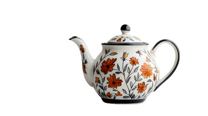 Floral Pattern Teapot Illustration