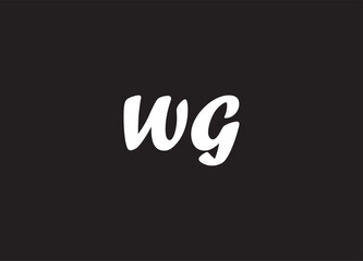 WG letter logo and initial logo design