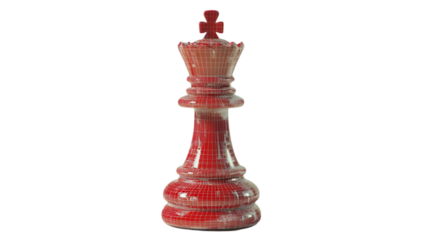 Red Chess Queen 3D Model