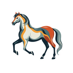 Jumping Horse Vector Illustration for Sports Designs