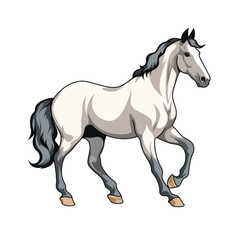 Fototapeta premium Racehorse Vector Illustration for Equestrian Sports