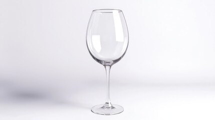 Obraz premium A clear, elegant wine glass standing gracefully on a minimalist background, perfect for showcasing drinks in style.