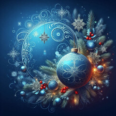 christmas background with balls