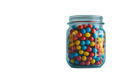 Glass Jar Full of Colorful Candy Photo