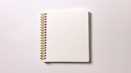 A minimalist spiral notebook on a clean surface, perfect for jotting down thoughts, ideas, and creativity.