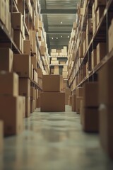 Interior view of warehouse