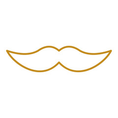Illustration Stylized Mustache Outline