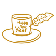 Happy New Year Cup Illustration