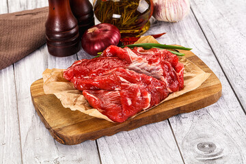 Raw beef meat for cooking