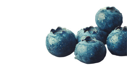 Closeup of Blueberries with Water Droplets - Realistic Photo