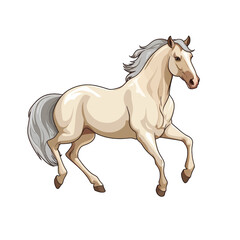 Obraz premium Tribal Horse Vector Illustration with Ethnic Patterns