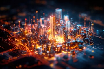Obraz premium Isometric View of Urban Architecture and City Planning