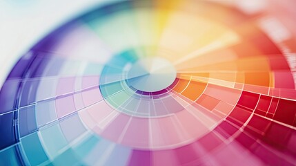 Obraz premium Circular business chart with soft pastel tones, [color chart], [depicting inclusive and adaptive marketing strategy] 