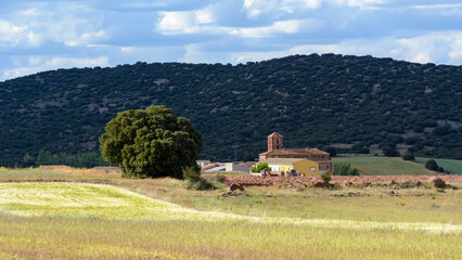 Obraz premium VISTA DEL PUEBLO DE VILLAR DEL SALZ. TERUEL. ESPAÑA
