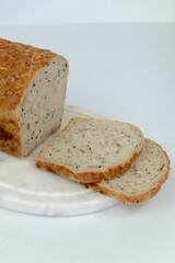 slice artisanal bread cereal bakery grain gluten