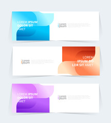 Geometric banner design with Vector presentation template.