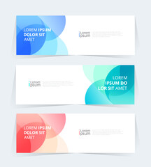 Geometric banner design with Vector presentation template.