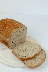 slice artisanal bread cereal bakery grain gluten