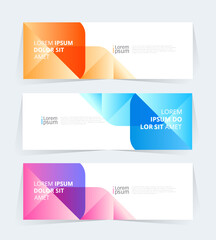 Geometric banner design with Vector presentation template.