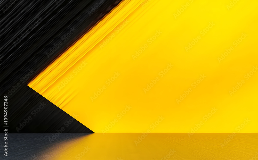Poster abstract yellow and black are light pattern with the gradient is the with floor wall metal texture s