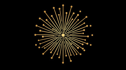 Obraz premium fireworks symbol in black background