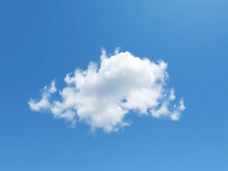 Fototapeta premium A few wispy gray clouds are scattered across the blue sky with a soft focus effect in an animated style, cloudy conditions, outdoor setting, serene landscape