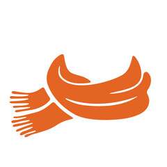 illustration of an orange scarf