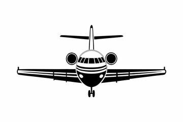 Sleek Airplane Vector Design with Realistic Details and Minimalist Style

