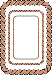 a simple frame made of rough rope made in the form of a rectangle