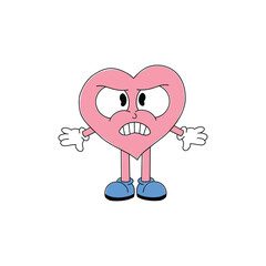 love afraid character vector color