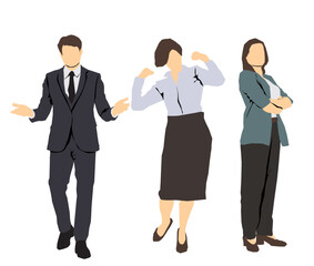 group of  business people isolated