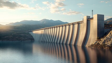 Beautiful and modern dam