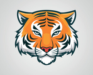 Fierce Tiger Head Logo Illustration