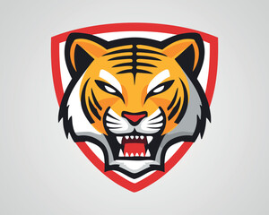 Fierce Tiger Head Logo Illustration