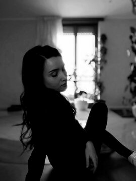 disconsolate and depressed girl