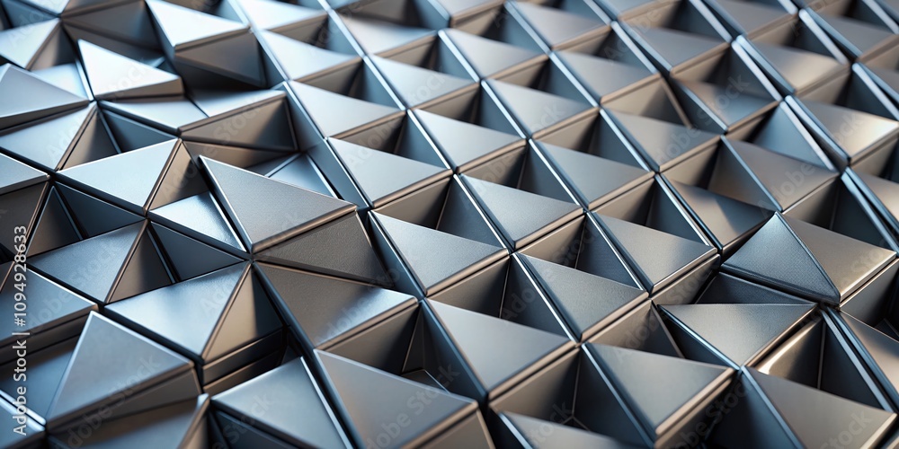 Poster chic grey triangular forms intersecting in a clean geometric 3d pattern background for modern design
