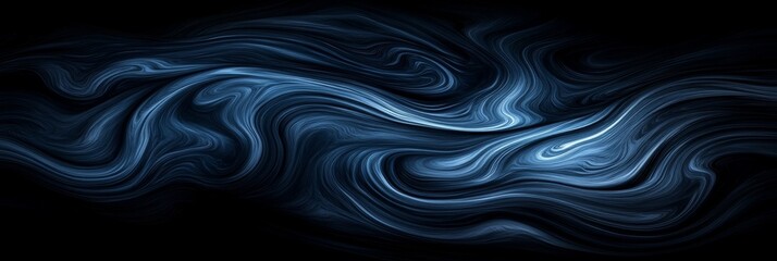 Abstract Flowing, Fluid Navy Blue Marble Texture Background Dynamic and Elegant Design Element