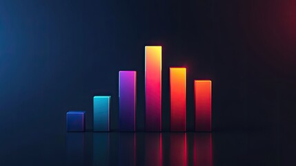Stylized bar chart with color gradients, [business infographic], [concept of clear communication in financial metrics] 